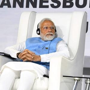Modi sees tiranga on floor at BRICS meet, does this