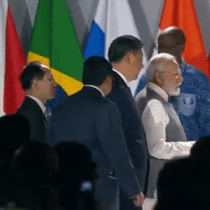 Video: Modi, Xi have brief exchanges in Johannesburg