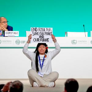 Indian Climate Activist Protests At COP28
