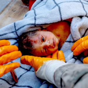 20-Day-Old Baby Survives Earthquake