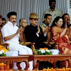 Truce in TN? Stalin, ministers attend guv's tea party