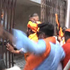Bajrang Dal worker held for vandalising Cong office