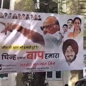 Symbol is yours, 'Baap' is ours: Sharad Pawar camp