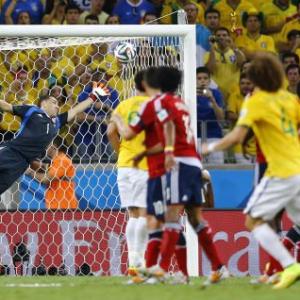 PHOTOS: Luiz wonder-kick sets up Brazil date with Germany