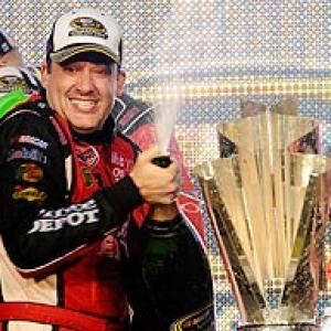 Stewart wins NASCAR title in style