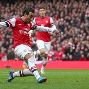 EPL: Cazorla hat-trick fires Arsenal romp