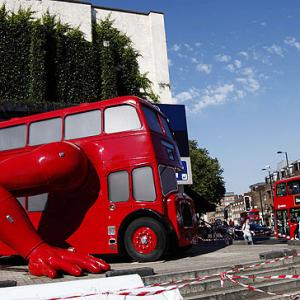 Double-decker bus gets Olympic make-over