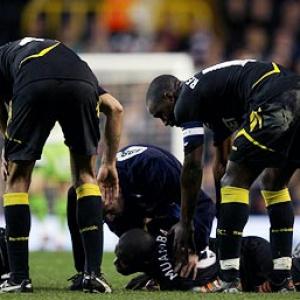 Bolton's Muamba critically ill after collapsing on pitch