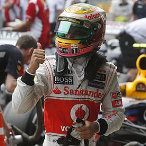 McLaren's Hamilton on pole in Brazil