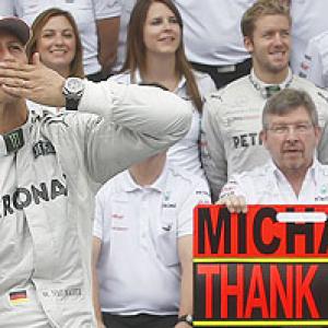 Schumacher fans hail their departing hero