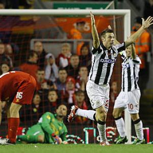 Liverpool go down to Udinese in Europa League