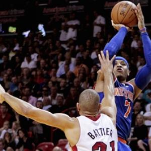 NBA: Anthony's 50 points fires playoff warning shot to Heat