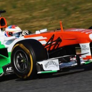 Force India collect tyre information on day 2 of testing