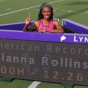 Rollins equals fourth-fastest hurdles time