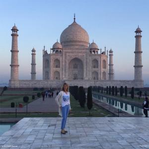 Steffi Graf visits the Taj Mahal