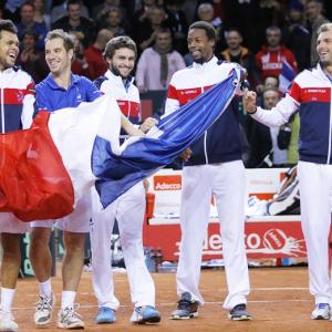 Davis Cup: France and Switzerland celebrate 3-0 leads, Serbia dumped