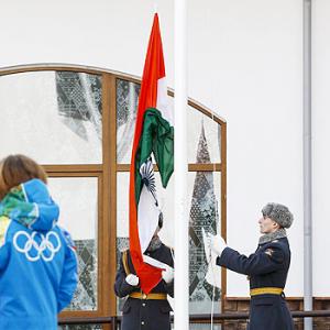 India flag hoisted at Sochi marking Olympic return