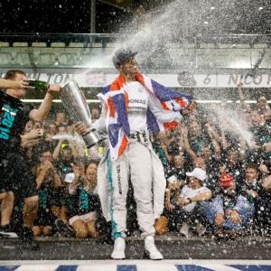 Hamilton takes second F1 title in style