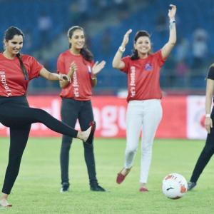 First Look! Sania Mirza scores during ISL
