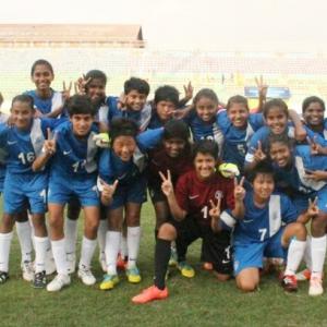 U-14 girls football team return safely from quake-hit Nepal