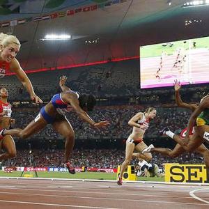 World Athletics PHOTOS: Williams stuns favourites to take hurdles gold