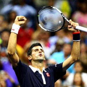 PHOTOS: Djokovic repels net-charging Lopez to advance to semis