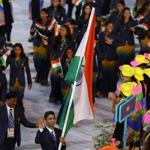 First Look: Bindra leads India at Parade of Nations in Rio