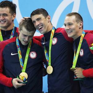 It's OK to cry: Phelps consoles Held