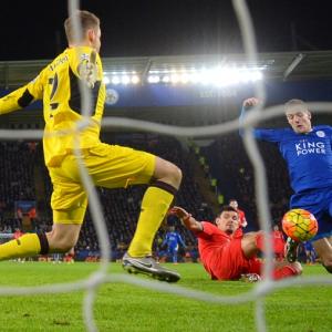 EPL PHOTOS: Vardy steals the show, Man City grind out win