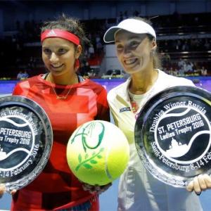 Streak continues! Mirza-Hingis win 40th match to lift St Petersburg title
