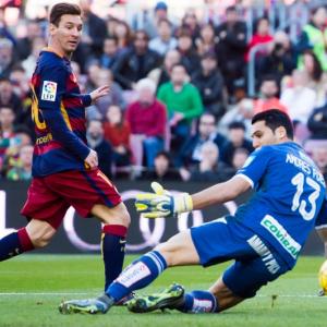 La Liga: Messi treble lifts Barca to the top of table