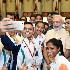 PHOTOS: PM Modi gives Rio-bound athletes a special send-off