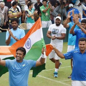 Davis Cup: Paes, Bopanna seal play-off place with easy win