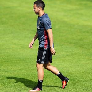 Euro 2016: Hazard limps out of training session