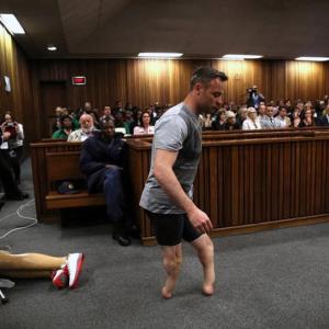 Pistorius walks on stumps in court; to be sentenced on July 6