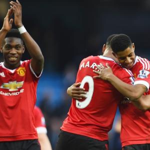 EPL PHOTOS: Heroics from United's Rashford in Manchester derby win