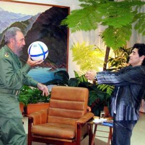 Soccer legend Maradona mourns 'second father' Castro