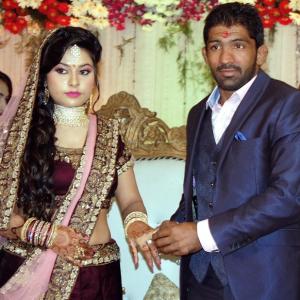 PHOTOS: Wrestler Yogeshwar Dutt gets engaged