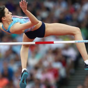 First gold for Russian neutrals as Lasitskene retains high jump title