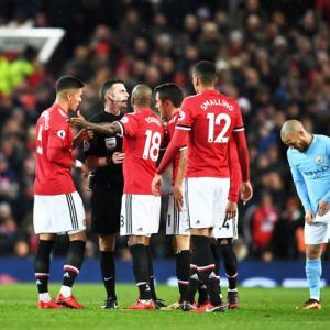 EPL: Guardiola responds after Mourinho blames ref for United's loss