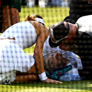 Mattek-Sands hospitalised screaming in pain after Wimbledon fall