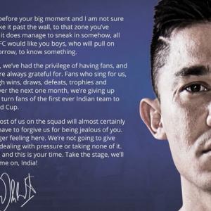Big Brother Chhetri to U-17s: Forgive us for being jealous!