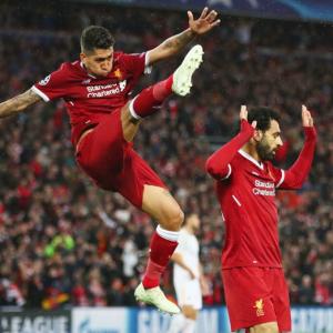 Champions League PIX: Salah shines again as Liverpool romp Roma