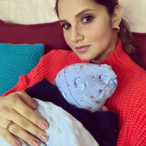 Sania Mirza cuddles with baby Izhaan