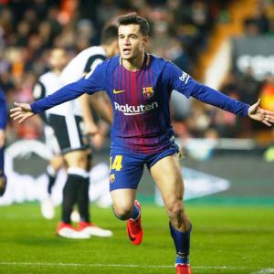 Football: Coutinho scores first Barca goal to put club in Copa final