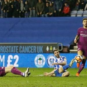 PICS: Ten-man Manchester City sunk by third-tier Wigan in FA Cup