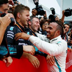 PIX: Hamilton retakes F1 lead with 'miracle' victory at German GP