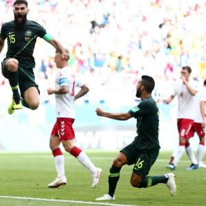 World Cup PIX: Australia keep campaign alive with draw against Denmark