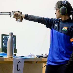 Indian shooters compete in Olympic trials in Delhi