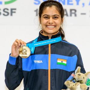 Bhaker claims India's first ever gold in shooting at Youth Oly